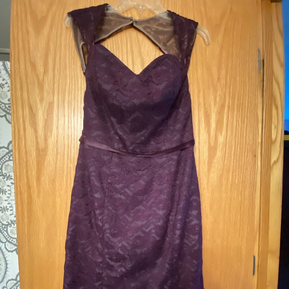 Bridesmaids dress lace with back cut out Size 6